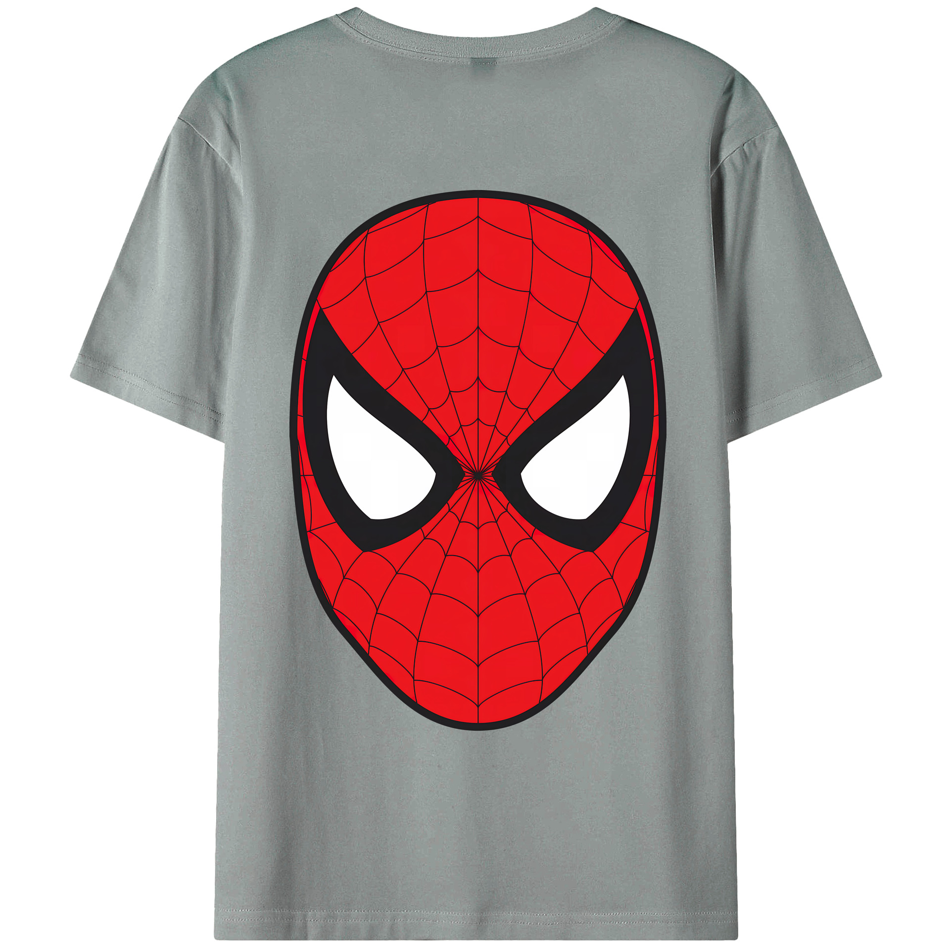 （画像用） Spider Man スパイダーマン 綿100％ メンズ半袖Tシャツ（バックプリント） 通気性